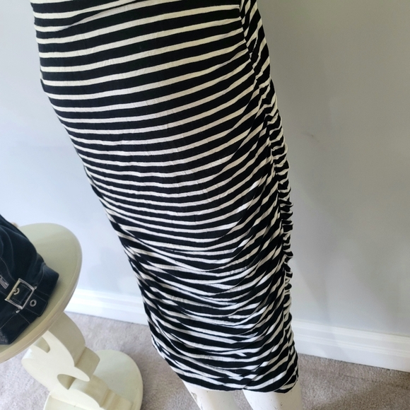 Mossimo Striped Wrap Maxi Dress Size L - Picture 9 of 13